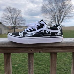 Black and WhIte Old Skool Vans